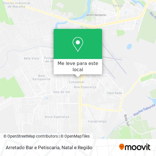 Arretado Bar e Petiscaria mapa