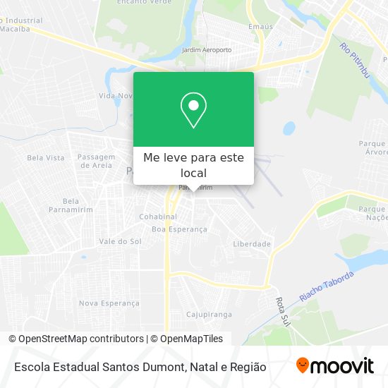 Escola Estadual Santos Dumont mapa