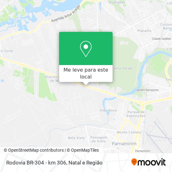 Rodovia BR-304 - km 306 mapa