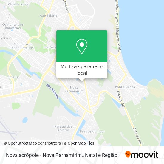 Nova acrópole - Nova Parnamirim. mapa