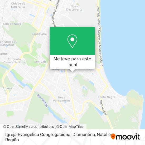 Igreja Evangélica Congregacional Diamantina mapa