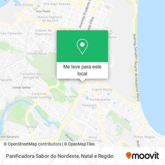 Panificadora Sabor do Nordeste mapa