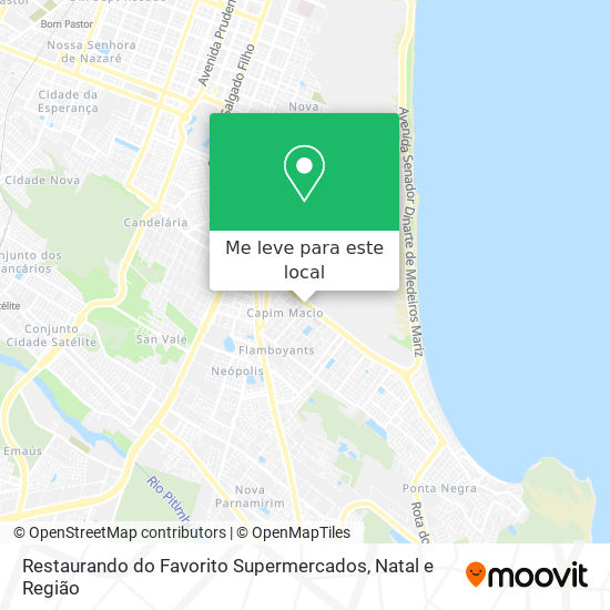 Restaurando do Favorito Supermercados mapa