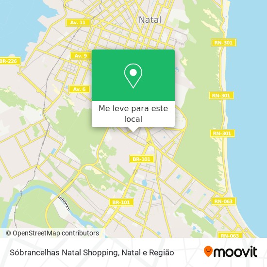 Sóbrancelhas Natal Shopping mapa