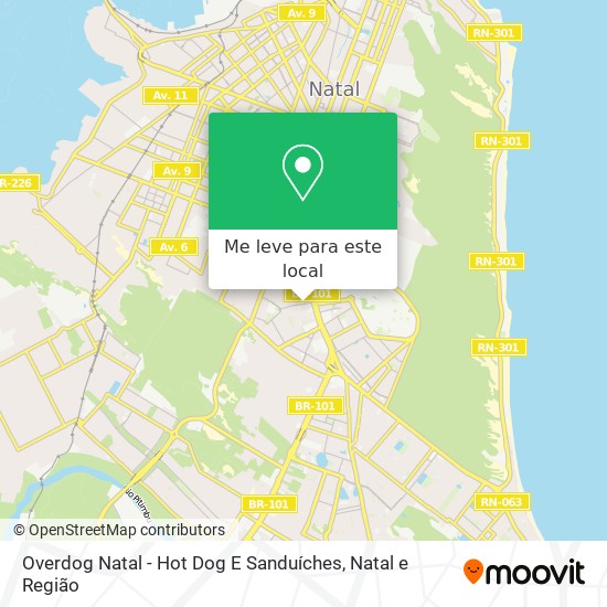 Overdog Natal - Hot Dog E Sanduíches mapa