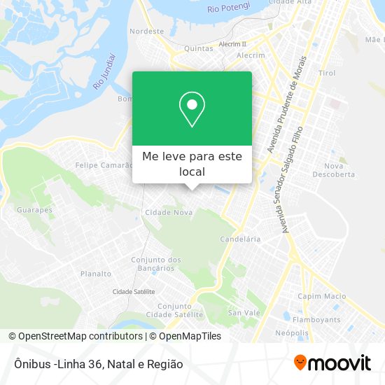 Ônibus -Linha 36 mapa