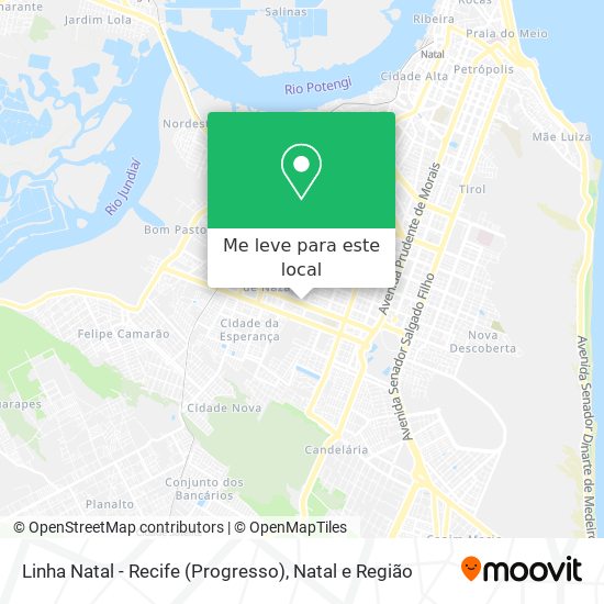 Linha Natal - Recife (Progresso) mapa