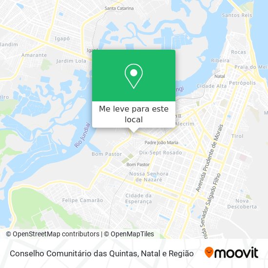 Conselho Comunitário das Quintas mapa