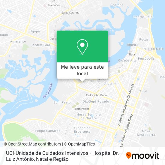 UCI-Unidade de Cuidados Intensivos - Hospital Dr. Luiz Antônio mapa