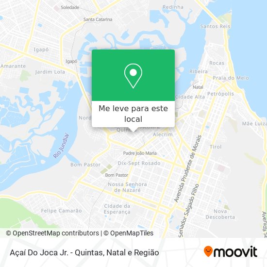 Açaí Do Joca Jr. - Quintas mapa