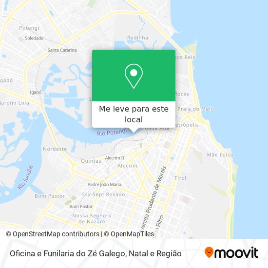 Oficina e Funilaria do Zé Galego mapa