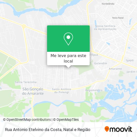 Rua Antonio Etelvino da Costa mapa