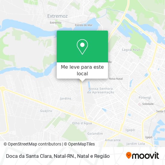 Doca da Santa Clara, Natal-RN. mapa