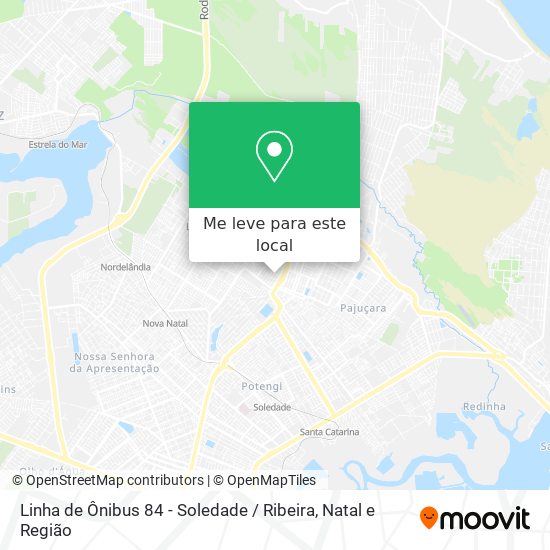 Linha de Ônibus 84 - Soledade / Ribeira mapa