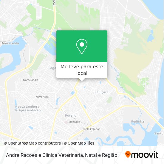 Andre Racoes e Clinica Veterinaria mapa