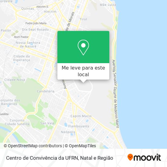 Centro de Convivência da UFRN mapa