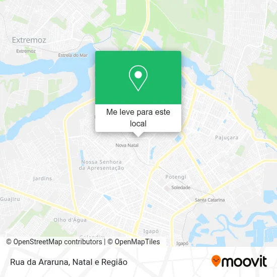 Rua da Araruna mapa
