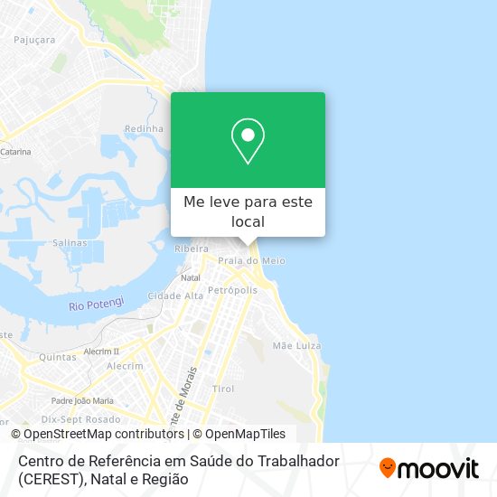 Centro de Referência em Saúde do Trabalhador (CEREST) mapa