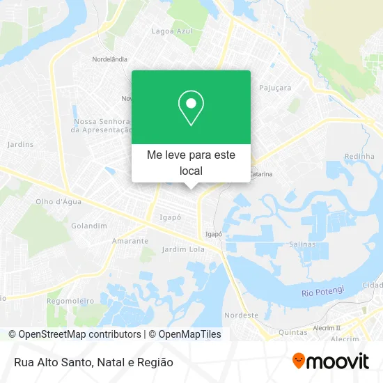 Rua Alto Santo mapa