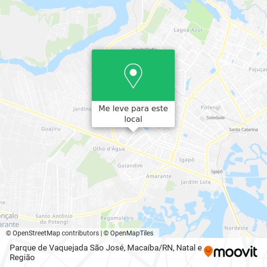 Parque de Vaquejada São José, Macaíba / RN mapa