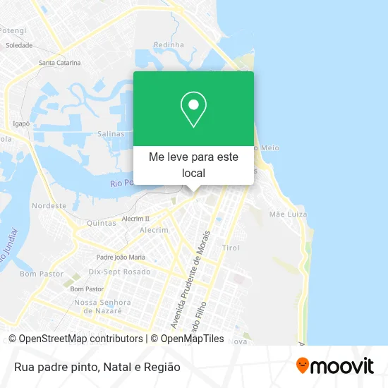 Rua padre pinto mapa