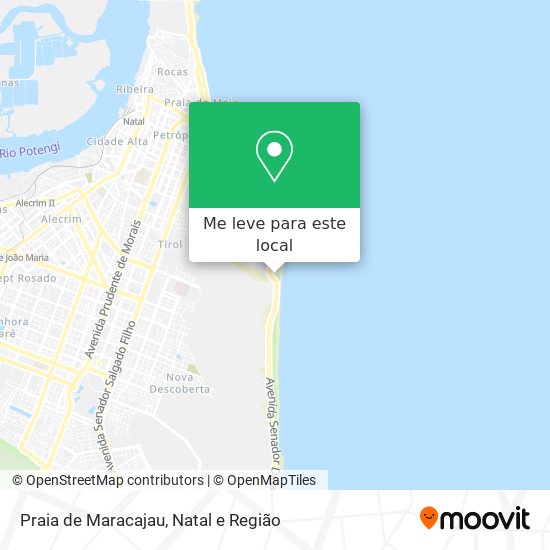 Praia de Maracajau mapa