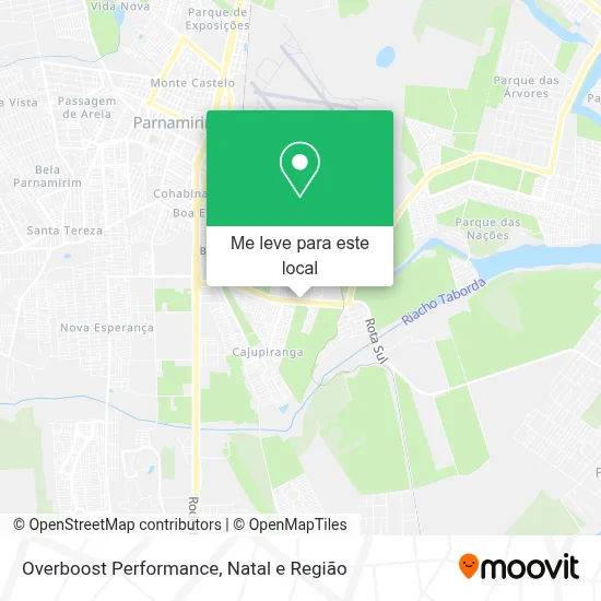 Overboost Performance mapa