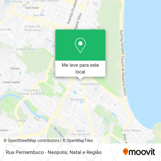 Rua Pernambuco - Neopolis mapa