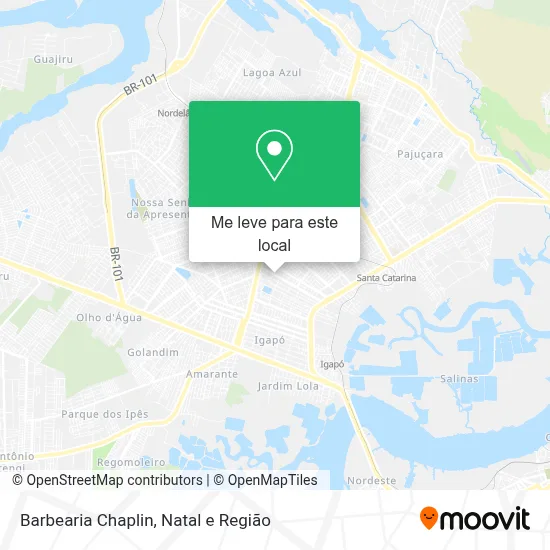 Barbearia Chaplin mapa