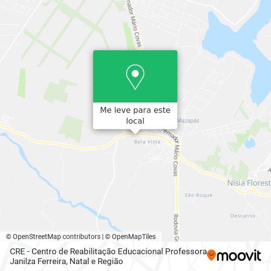 CRE - Centro de Reabilitação Educacional Professora Janilza Ferreira mapa