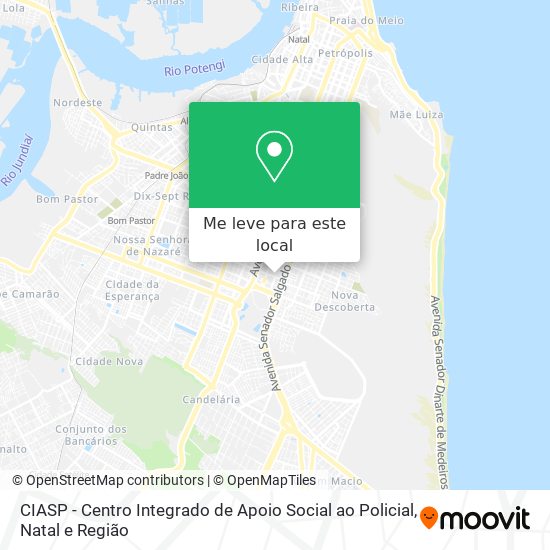 CIASP - Centro  Integrado de Apoio Social ao Policial mapa