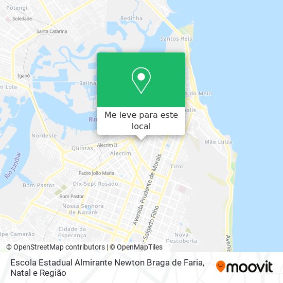 Escola Estadual Almirante Newton Braga de Faria mapa