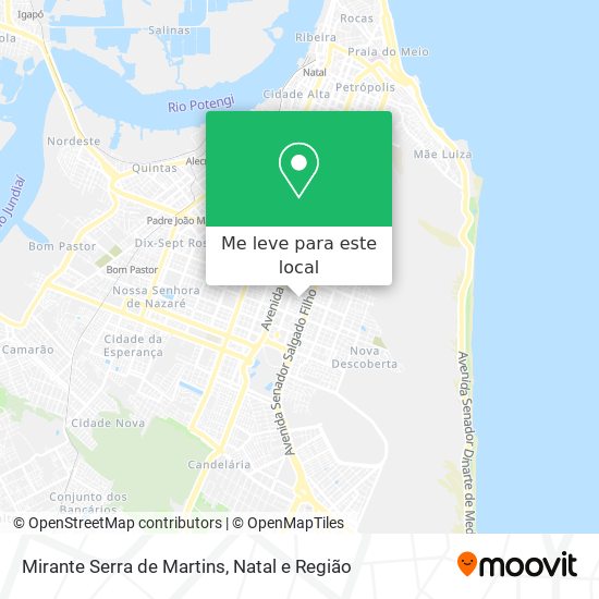 Mirante Serra de Martins mapa