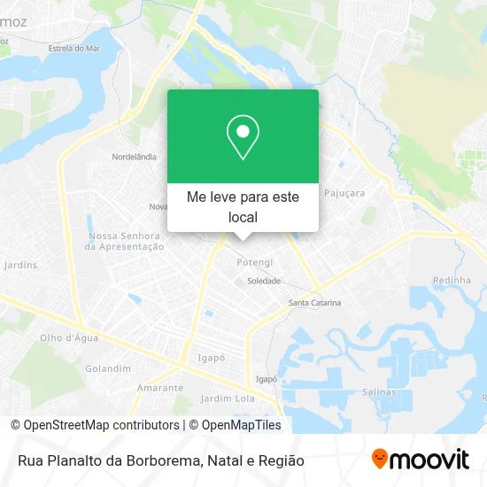 Rua Planalto da Borborema mapa