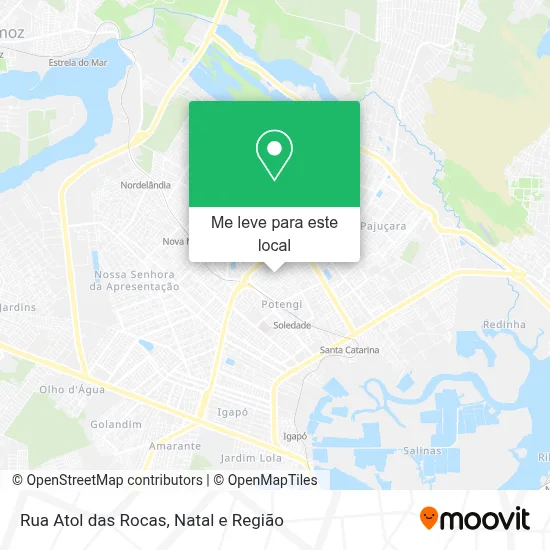 Rua Atol das Rocas mapa