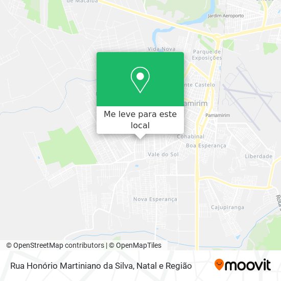 Rua Honório Martiniano da Silva mapa