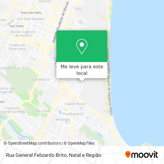 Rua General Felizardo Brito mapa