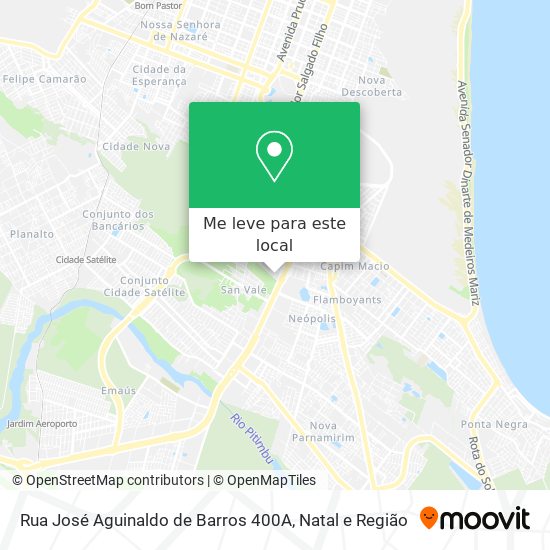 Rua José Aguinaldo de Barros 400A mapa