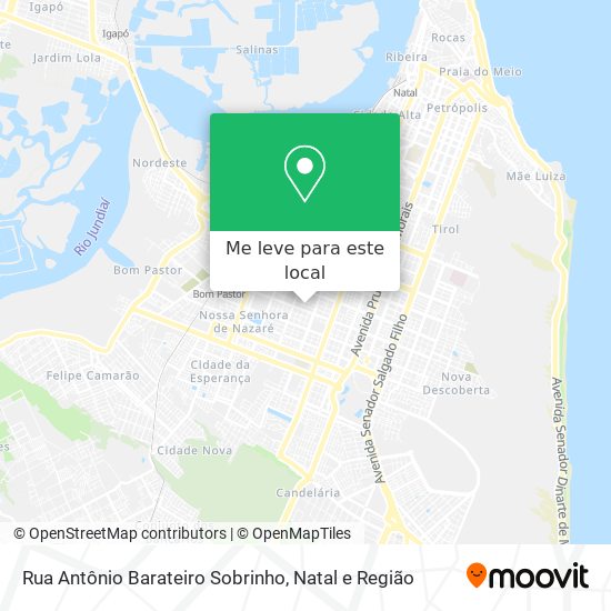 Rua Antônio Barateiro Sobrinho mapa
