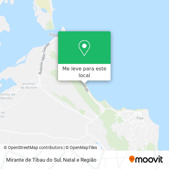 Mirante de Tibau do Sul mapa