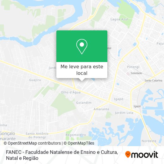 FANEC - Faculdade  Natalense de Ensino e Cultura mapa