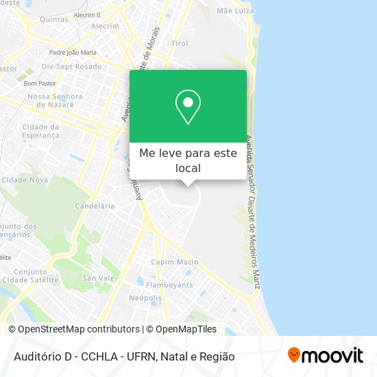 Auditório D - CCHLA - UFRN mapa