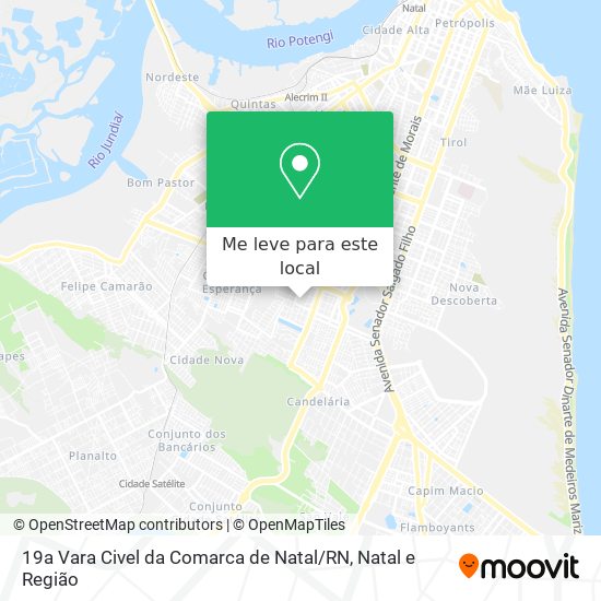 19a Vara Civel da Comarca de Natal / RN mapa