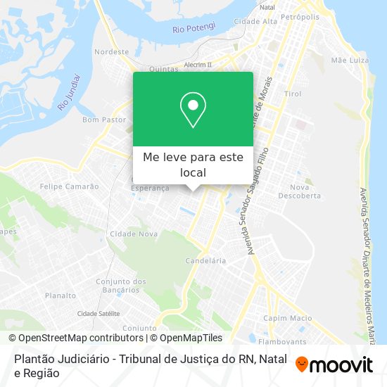 Plantão Judiciário - Tribunal de Justiça do RN mapa