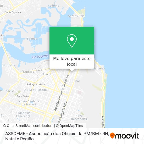 ASSOFME - Associação dos Oficiais da PM / BM - RN mapa