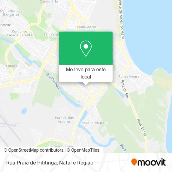 Rua Praia de Pititinga mapa