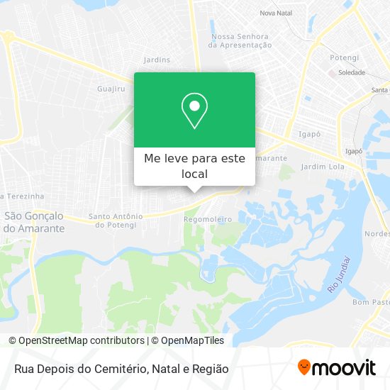 Rua Depois do Cemitério mapa