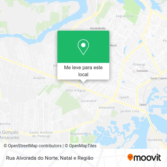 Rua Alvorada do Norte mapa