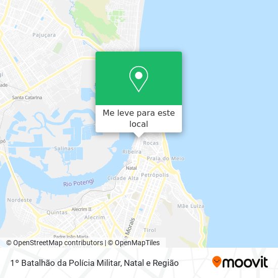 1º Batalhão da Polícia Militar mapa