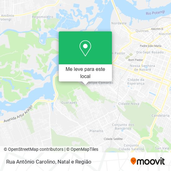 Rua Antônio Carolino mapa